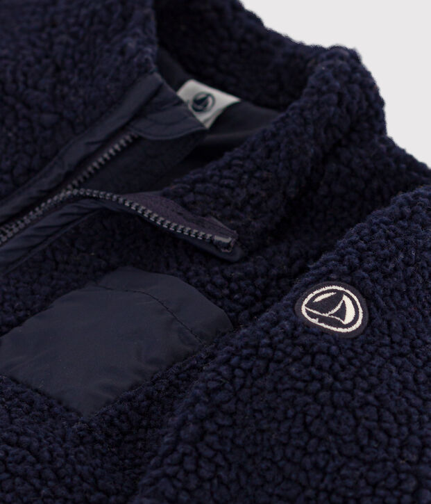 Veste en sherpa b&eacute;b&eacute; bleu marine