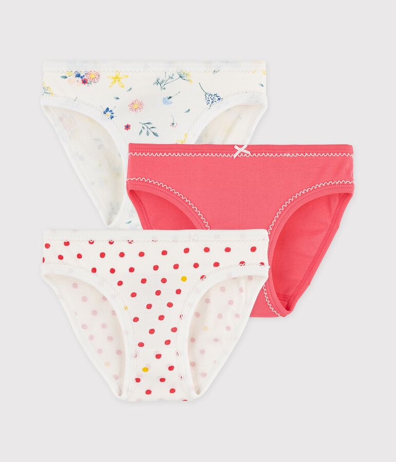 Lot de 3 culottes petite fille imprim&eacute; fleuri variante 1