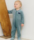 Pyjama bébé en velours uni