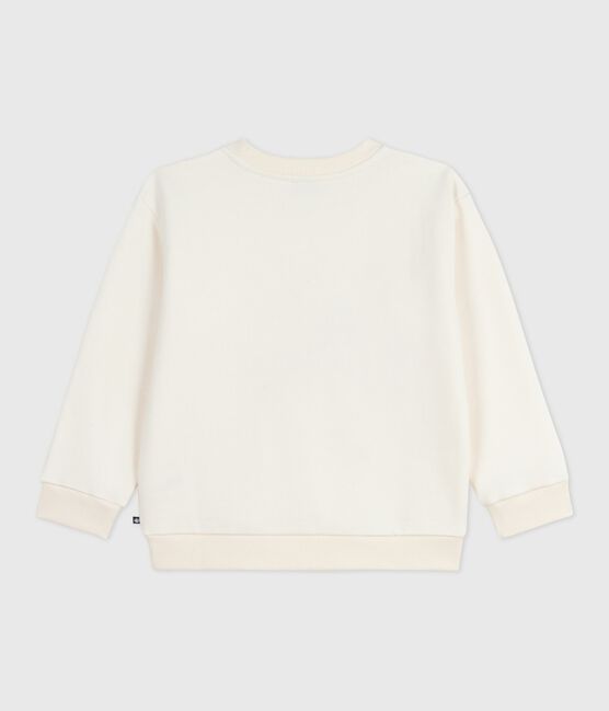 Sweatshirt enfant en coton imprimé écru MILK