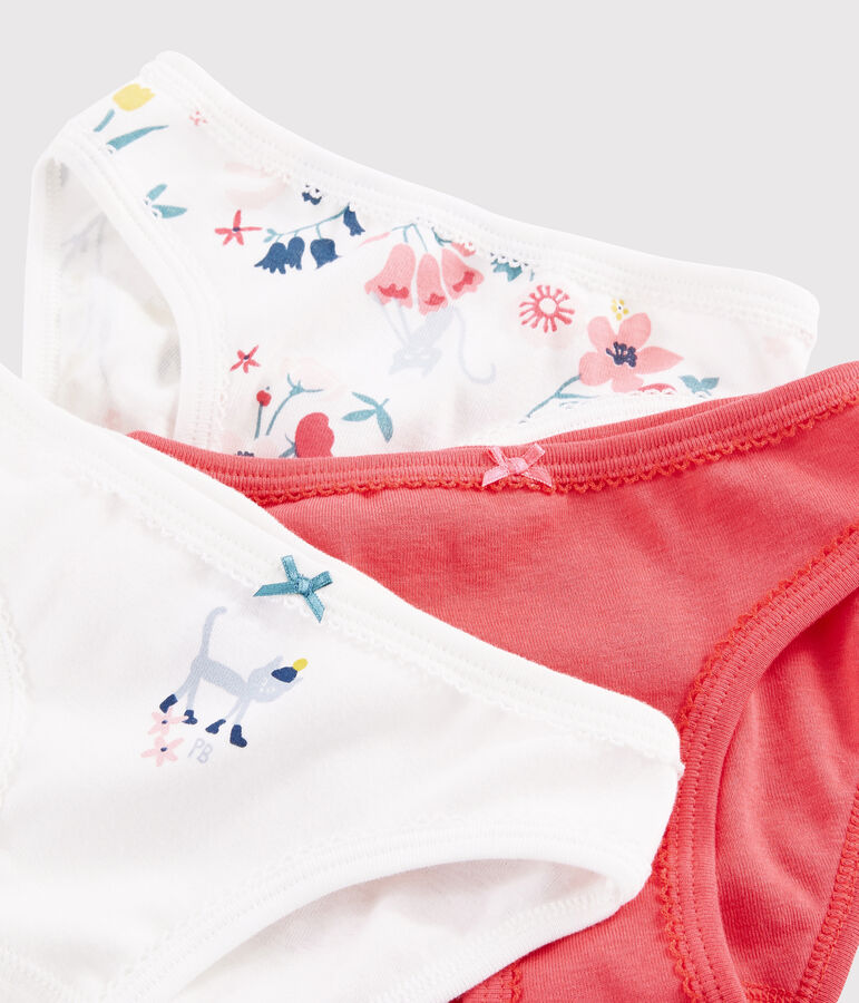 Lot de 3 culottes imprim&eacute; fleuri petite fille multicouleur