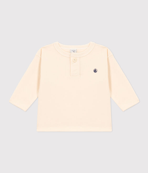 Tee-shirt manches longues en jersey b&eacute;b&eacute; &eacute;cru