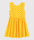 Robe manches courtes en lin enfant fille