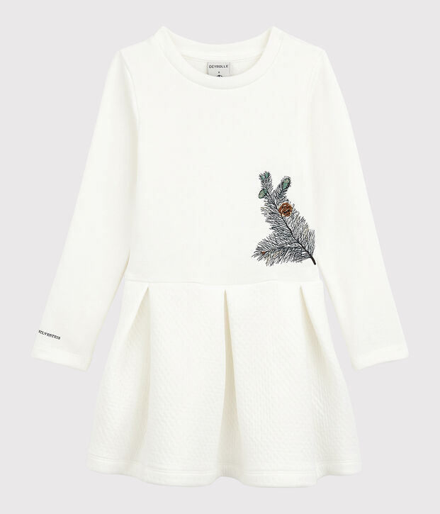 Robe enfant fille Petit Bateau x Deyrolle blanc