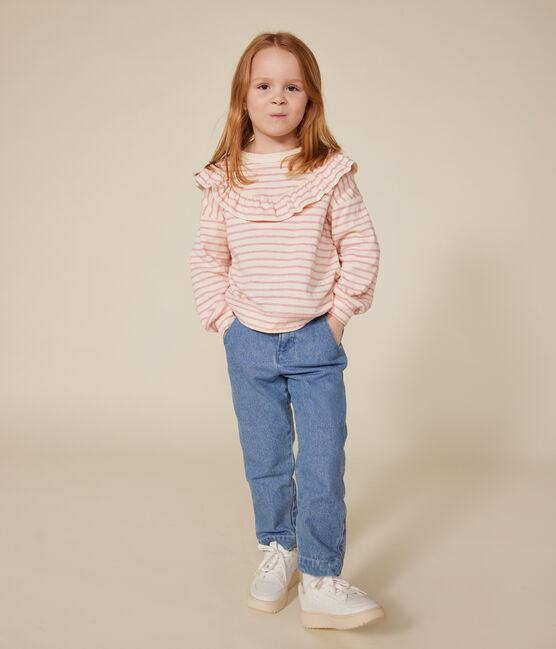 Sweatshirt en tubique enfant fille rose AVALANCHE/ ROSELINE
