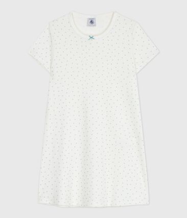 Chemise de nuit enfant en coton manches courtes imprimé cœurs