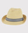 Chapeau de paille enfant fille-garçon rose NATUREL