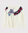 Cardigan laine et coton enfant fille blanc MARSHMALLOW/blanc MULTICO