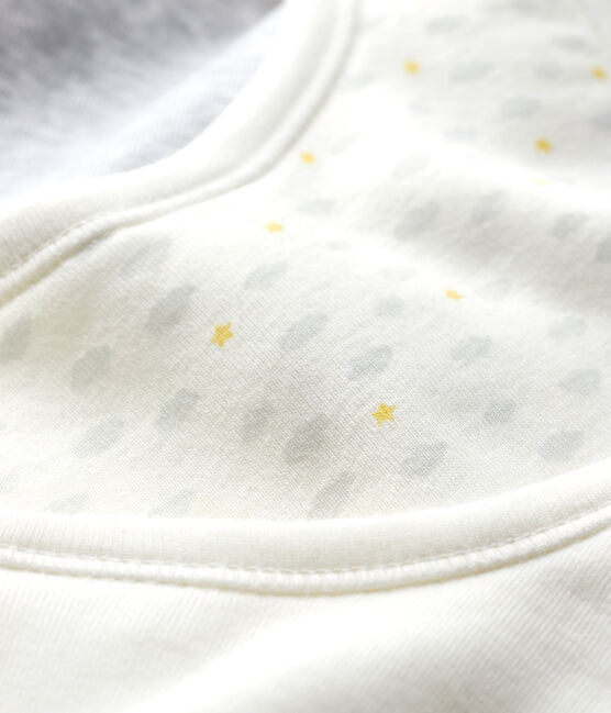 Lot de bavoirs blancs bébé en coton biologique variante 1
