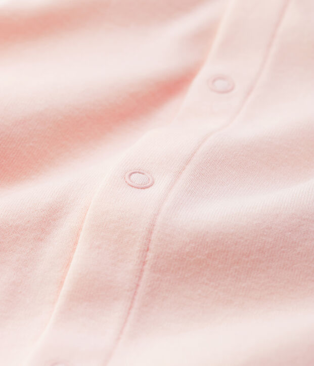 Body rose &agrave; col b&eacute;b&eacute; en coton biologique rose clair
