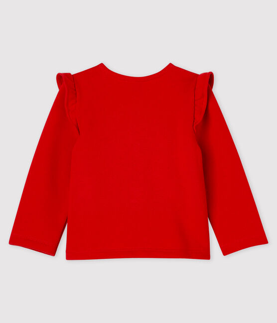 Cardigan en molleton bébé fille rouge TERKUIT