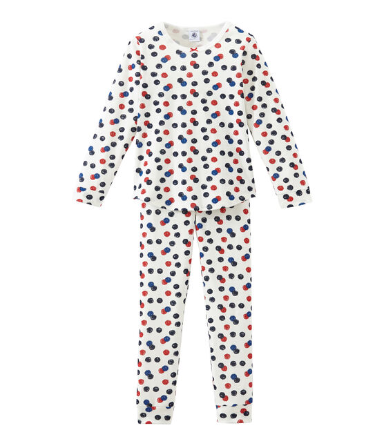 Pyjama petite fille blanc MARSHMALLOW/blanc MULTICO