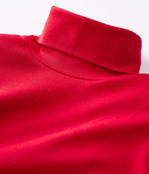 Sous-pull iconique en coton Femme rouge