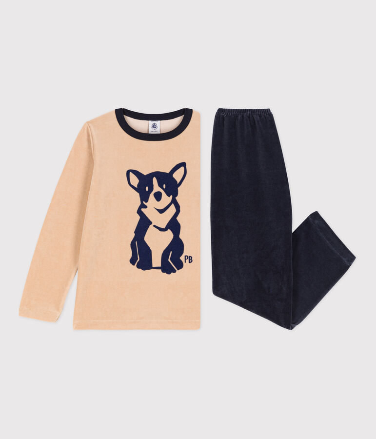 Pyjama petit gar&ccedil;on en velours TRENCH/ MULTICO