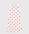 Nuisette en coton Femme blanc MARSHMALLOW/rouge TERKUIT