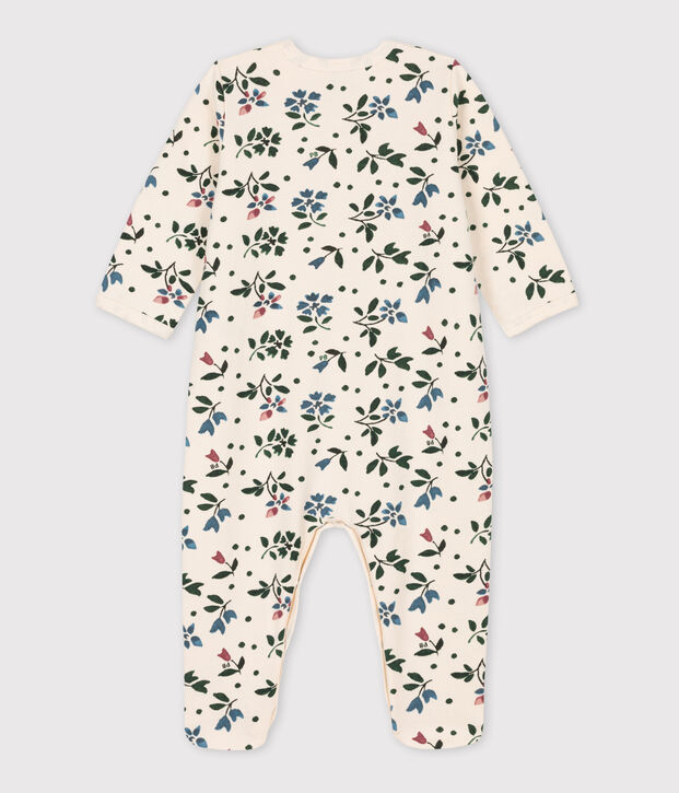 Dors-bien fleur b&eacute;b&eacute; en molleton &eacute;cru/multicouleur
