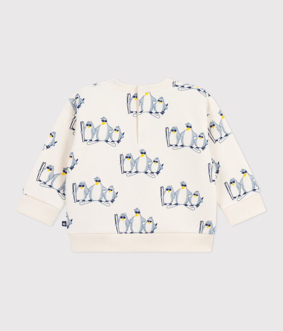 Sweatshirt bébé en coton imprimé pingouins MILK/ MULTICO