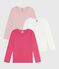 Lot de tee-shirts enfant en coton à manches longues uni variante 1