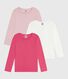 Lot de tee-shirts enfant en coton à manches longues uni