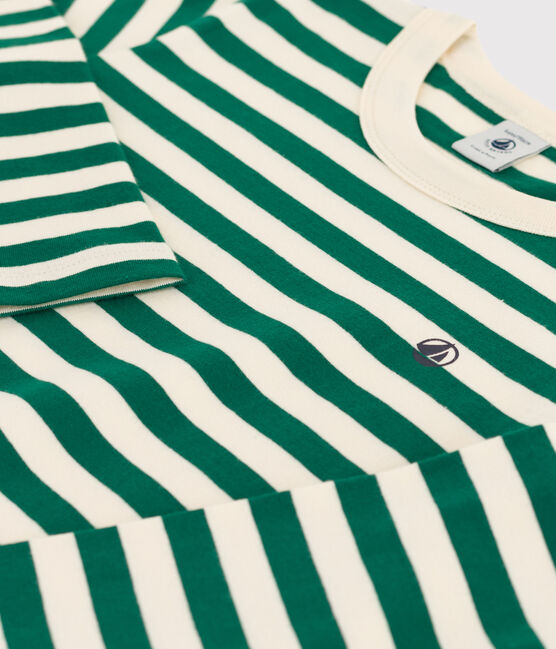 Tee-shirt manches longues en coton enfant garçon EVERGREEN/ AVALANCHE