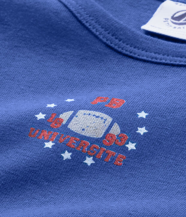 T-shirt gar&ccedil;on &agrave; motif bleu Peter