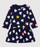Robe matelassée bébé. bleu SMOKING/blanc MULTICO