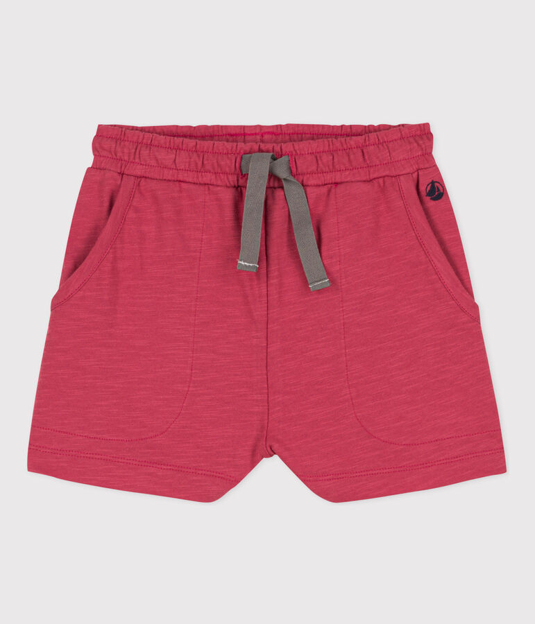 Short en jersey flamm&eacute; enfant fille rose