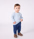 Tee-shirt bébé en coton à manches longues, rayé