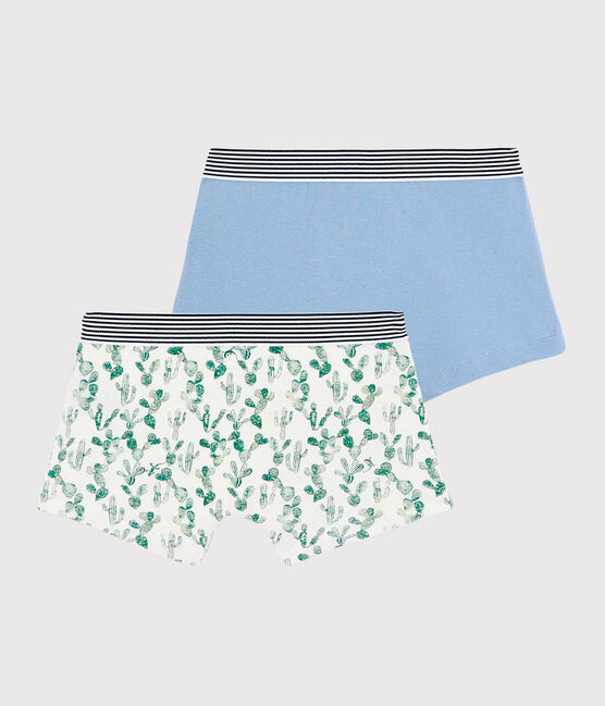Lot de 2 boxers cactus petit garçon en coton et lin variante 1