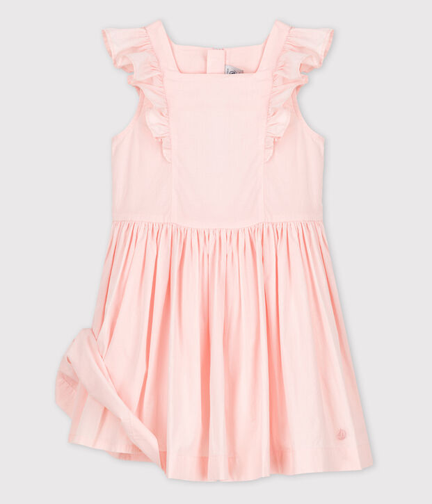 Robe c&eacute;r&eacute;monie en popeline enfant fille rose clair