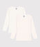Lot de 2 tee shirts manches longues cœur en coton petite fille variante 1