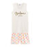 Pyjacourt fille en côte rose FLEUR/blanc MULTICO
