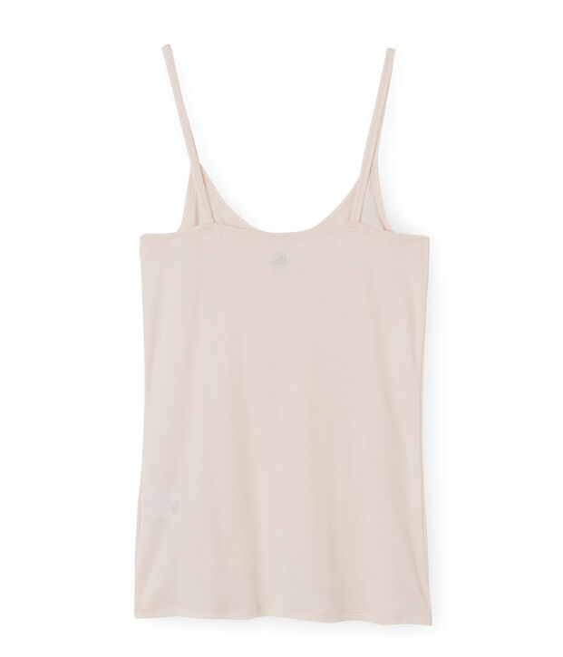 Chemise &agrave; bretelles femme en coton l&eacute;ger rose clair