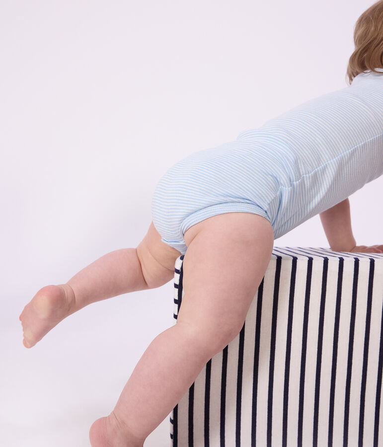 Lot de bodies manches courtes en coton &agrave; rayures b&eacute;b&eacute; variante 1