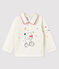 Tee-shirt avec col polo bébé garçon blanc MARSHMALLOW