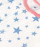 Pyjama enfant en coton imprimé étoiles blanc MARSHMALLOW/bleu ALASKA
