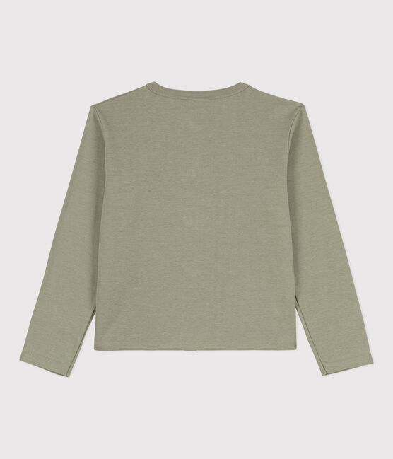 Cardigan en coton enfant fille vert MARECAGE