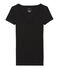 Tee-shirt manches femme courtes en coton léger noir NOIR