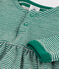 Robe manches longues rayée milleraies bébé en tubique EVERGREEN/ FUMEE