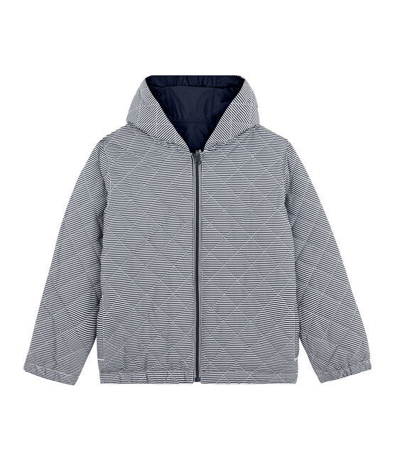Coupe vent chaud et réversible enfant mixte bleu SMOKING