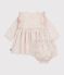 Robe b&eacute;b&eacute; en coton imprim&eacute; &agrave; fleurs &eacute;cru/multicouleur