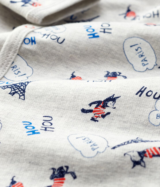 Dors-bien bébé Paris molleton en coton biologique gris BELUGA/blanc MULTICO