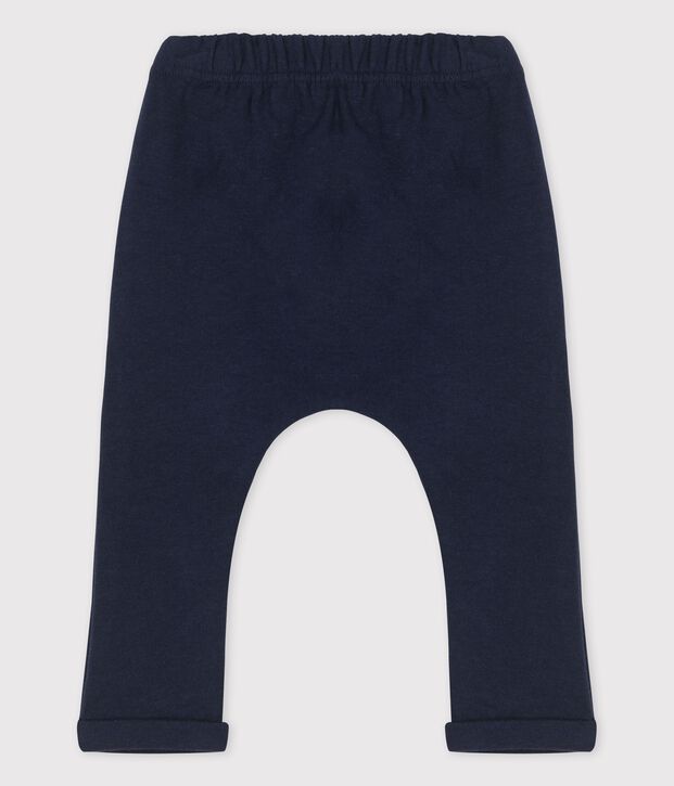 Pantalon en jersey &eacute;pais b&eacute;b&eacute; bleu