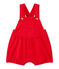Salopette courte bébé fille en jersey lourd rouge TERKUIT