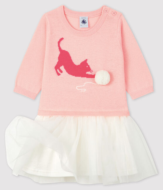Robe manches longues bébé fille rose MINOIS