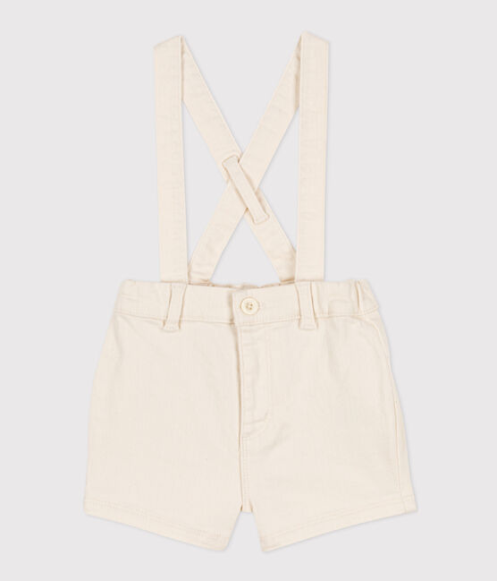 Short à bretelles bébé en denim écru AVALANCHE