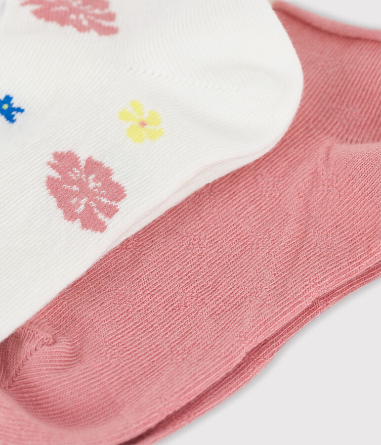 Lot de 2 paires de chaussettes enfant fille multicouleur
