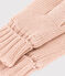 Moufles en tricot doublé en polaire enfant garçon-fille rose SALINE