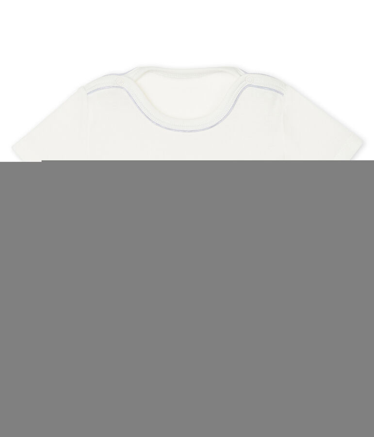 Tee shirt manches courtes b&eacute;b&eacute; gar&ccedil;on blanc