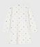Chemise de nuit enfant en coton manches longues imprimé cœurs blanc MARSHMALLOW/blanc MULTICO